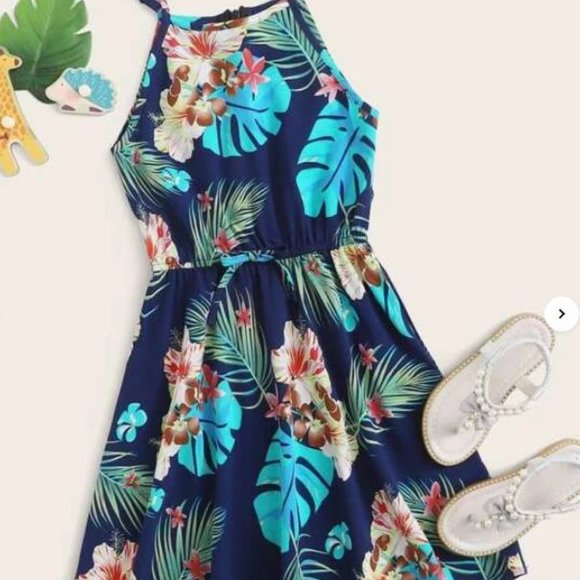SHEIN Other - Dad Daughter tropical Hawaiian outfits shirt and dress. Matching family outfits